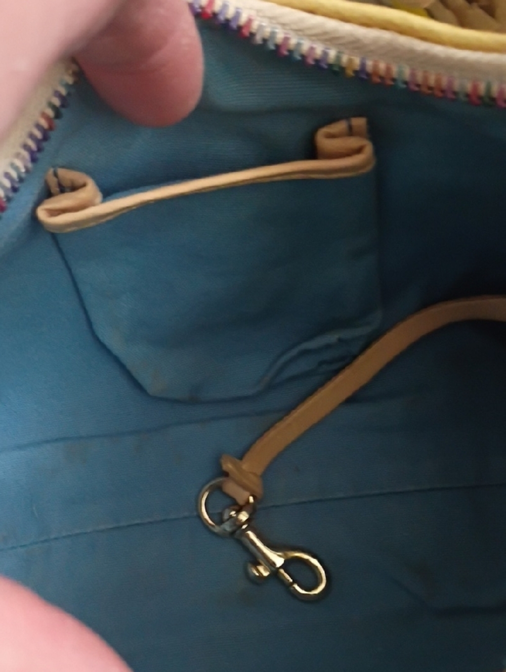 Dooney & Bourke Yellow Multicolor Logo Hobo Shoulder Bag - Picture 6 of 10